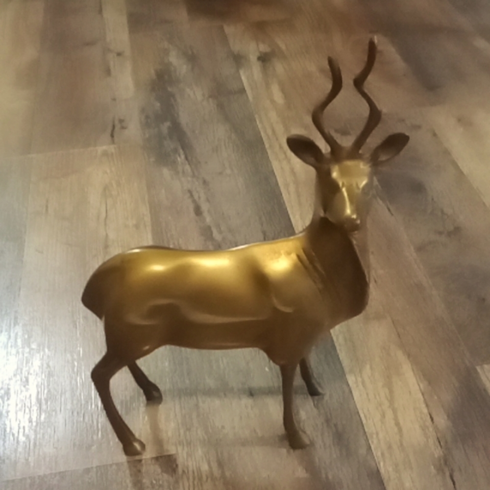 A brass statue